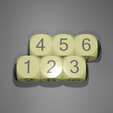 Gold-Rounded-D6-Numbers-Display-3.png Dice with Numbers (Rounded Edge)