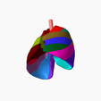 13.png Lower respiratory tract Lung 3D SEGMENTED in 19 PARTS
