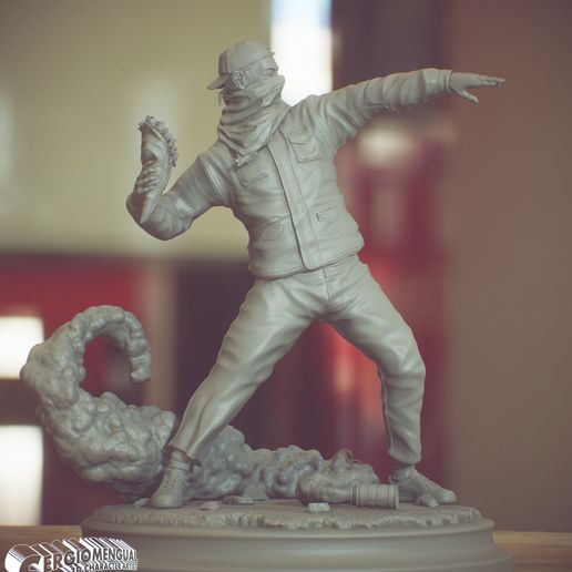 bansky-rioter-stl-statue-for-3d-printing-3d-model-obj-stl-2.jpg Bansky Rioter STL Statue for 3D printing