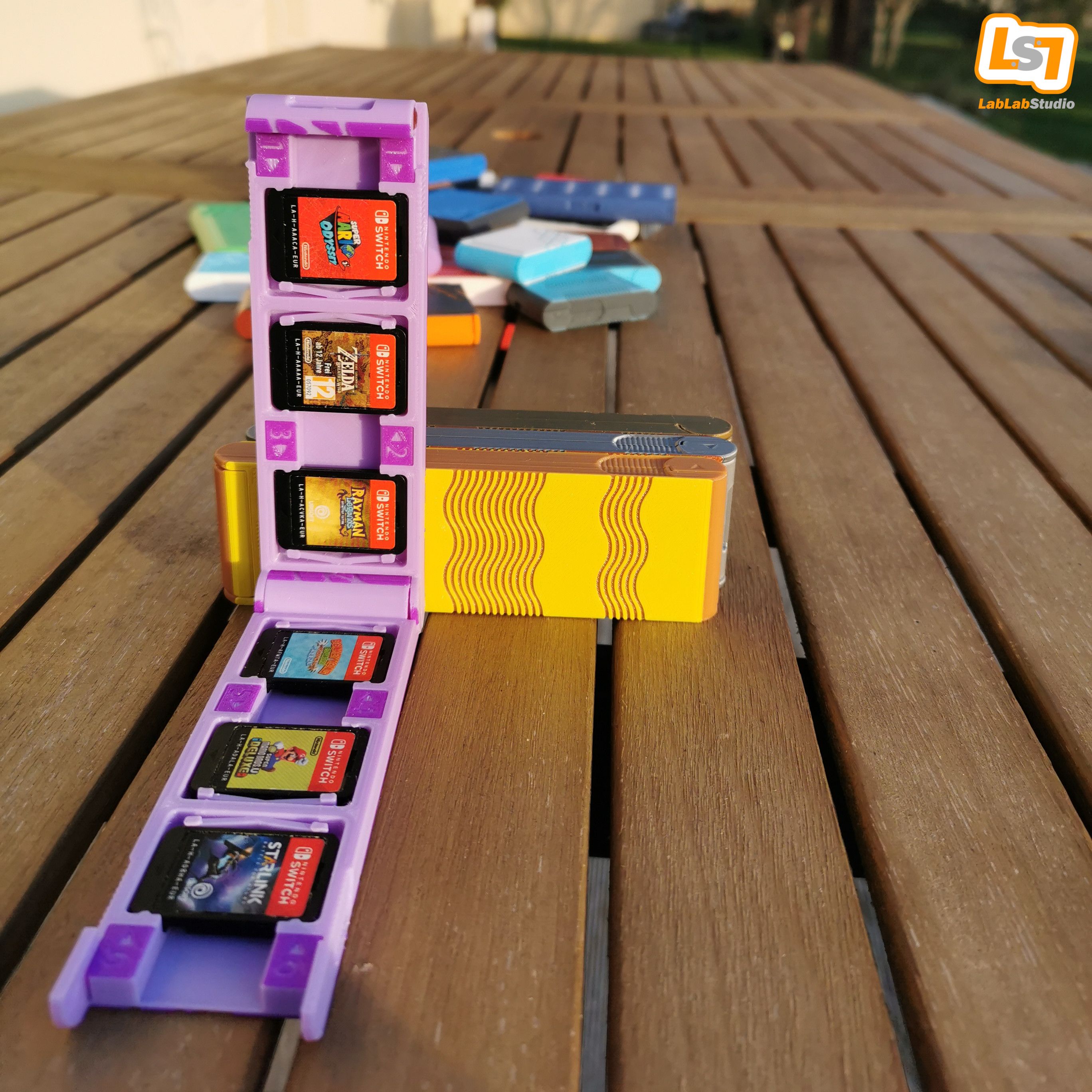 image12.jpg 3D-Datei Aufbewahrungsboxen für 2 bis 6 Nintendo Switch-Cartridges・3D-Druck-Idee zum Herunterladen, LabLabStudio