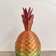 IMG_2146.jpeg Diamond Layered Pineapple Tropical Fruit Home Decor 3D Printed Rainbow Color Housewarming Gift