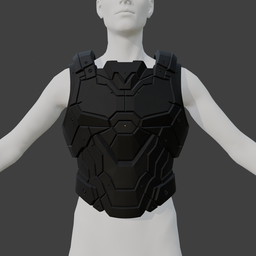 Futuristic Men Armor Sci-fi Male Outfit #1 Cyberpunk Future