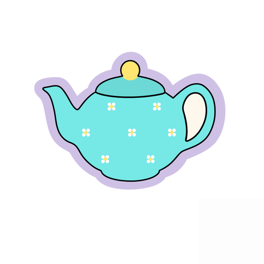 Teapot Cookie Cutter STL – 2 Inch Tea Party 3D Print File