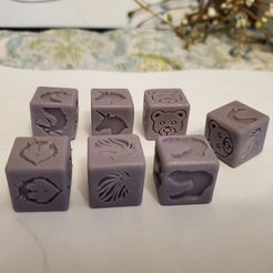 7-dice-19mm-D6.jpg Файл STL D6 19mm custom dice, fun for dice stacking・3D-печатный дизайн для загрузки