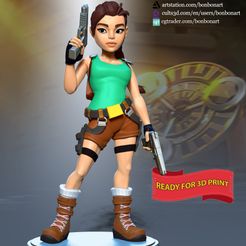 1_a.jpg 3D file Lara Croft・Template to download and 3D print, bonbonart