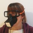 1c.jpg Free STL file Reusable respirator face fitting mask with eyes protection. For HEPA or any other DIY filter・3D printing idea to download