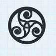 triskelion-tribal.png Triquetra symbol, Holy Trinity or triskelion, Celtic symbol of eternity, Trinity symbol keychain, spiritual wall art decor, fridge magnet, pendant