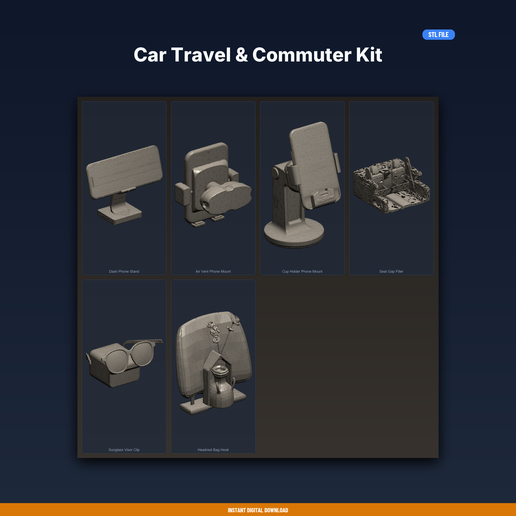 Car Travel & Commuter Kit - 6-Model STL Bundle