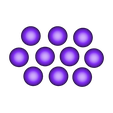 10_hydrogen.stl Space-filling molecular models: Phenanthrene adventure pack