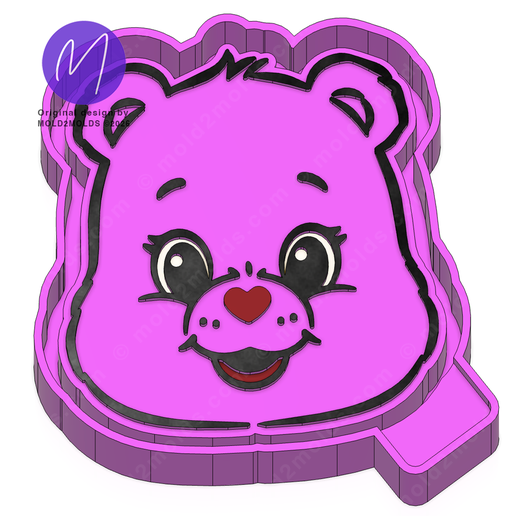 Care Bear Head Freshie STL Mold Housing