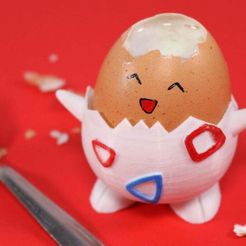 IMG_2495.JPG Free STL file Pokemon Togepi Egg Cup・Object to download and to 3D print, Kickass3DPrints