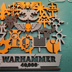 Warhammer 40K factions artwork ornament