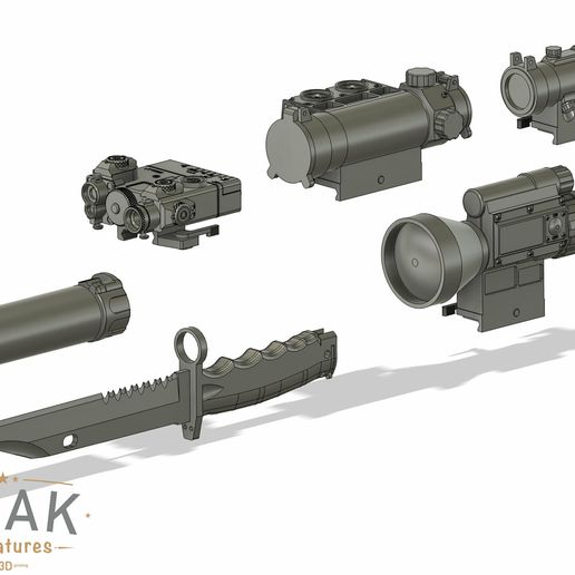 Accessories for the CZ 805 BREN 1/3 scale miniature