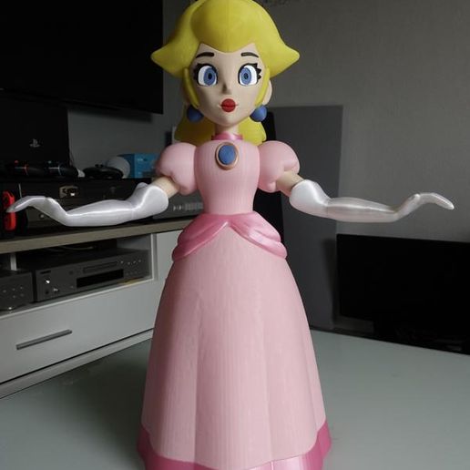 👸 マリオのピーチ姫 - マルチカラー・「Bambu Lab P1P, Prusa Mini+
