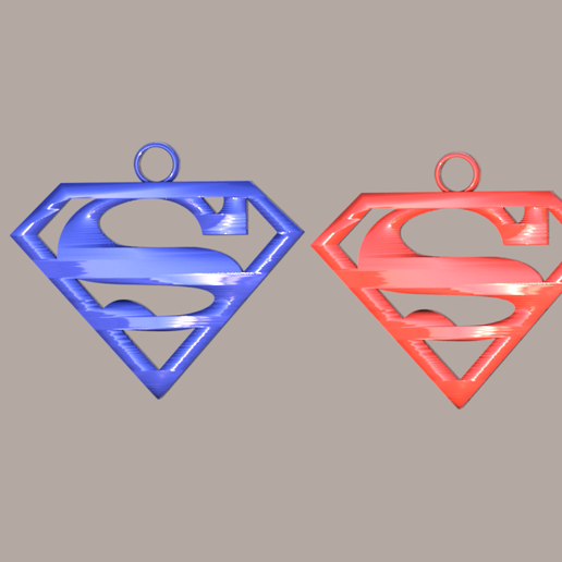 Superman earrings 3D model