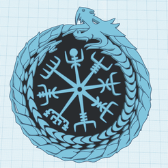 0.png STL-Datei Vegvisir the Viking Talisman, Model 2 kostenlos・Modell für 3D-Druck zum herunterladen