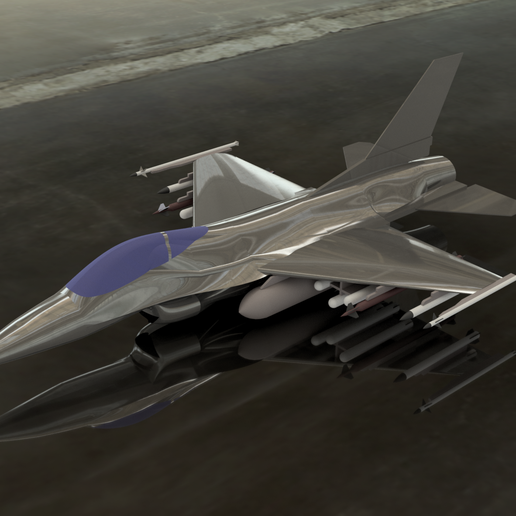 ️ Lockheed Martin's F-16 combat falcon・ STL File for 3D printing・Cults