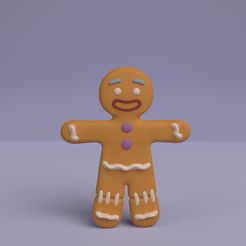 RENDERgingerbread-man-shrek.jpg Fichier STL Bonhomme de pain d'épice Shrek・Plan à imprimer en 3D à télécharger