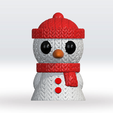 Snowman-knitted21.png Knitted Snowman Christmas STL 3D Model Split Parts  Multiparts