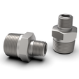 rhn_16_8n-1.png Reducing pipe hex nipple pipe fitting 1" NPT to 1/2" NPT