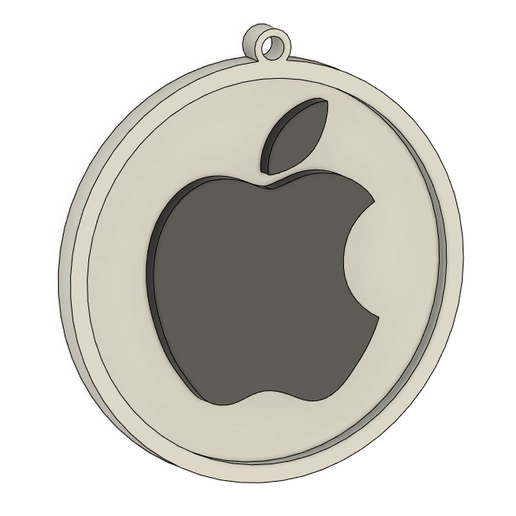 Apple logo keychain 3D model