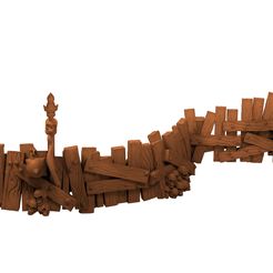 Simple-wooden-barricades-D1-Mystic-Pigeon-Gaming.jpg STL file Scrap wood barricades for tabletop games・3D printer design to download