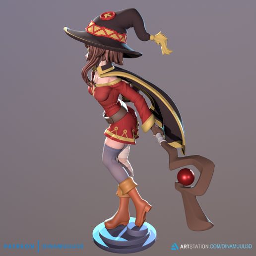 Megumin_Main_Render_005.jpg Megumin. Multiple Versions, 3D Print STL