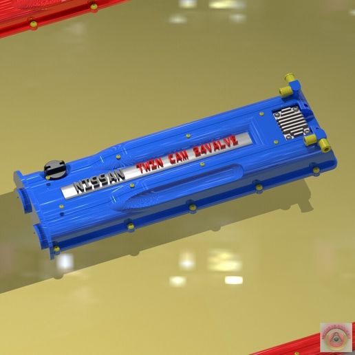 📱 VALVE COVER for NISSAN GT-R RB26 ENGINE・ STL File for 3D