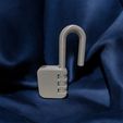 Photoroom_20250212_162839.jpeg Working Combination Padlock - Choose Your Own Code (Fusion 360 + STEP + STL)
