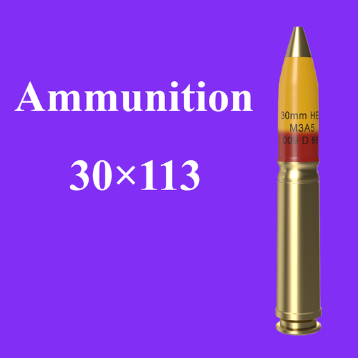 🦸 30×113 Ammunition Model・Бесплатный STL для 3D-печать・Cults