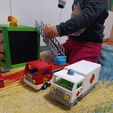 play-2.jpg Ambulance, Fire Truck, Police Car, Mobile Crane, Garbage Truck, Tipper Truck