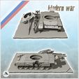 4.jpg Destroyed Russian T-90 tank shell on modern road (5) - Cold Era Modern Warfare Conflict World War 3