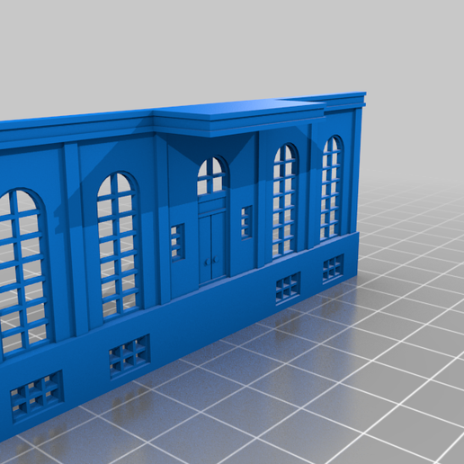 🏗️ Library building US (z-scale)・Free 3D File for ・Cults