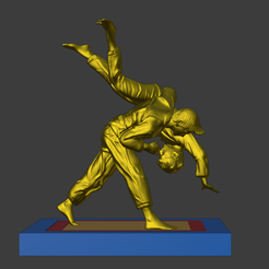 judoka.png STL file Judoka diorama・3D printer model to download