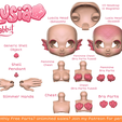 2.png [KABBIT BJD] - Lusia the Mermaid Kabbit Ball Jointed Doll - (For FDM and SLA Printers)