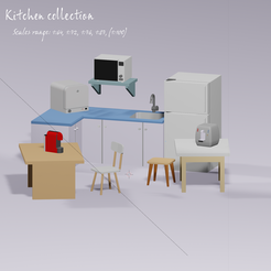 C-36.png STL-Datei HO-Maßstab Büroküche Sammlung 1:64, 1:72, 1:76, 1:87, (1:100) kostenlos・3D-druckbare Vorlage zum herunterladen