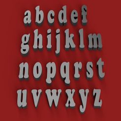 rendermin.jpg Archivo 3D COOPERBLACK Fuente minúscula 3D letras archivo STL・Modelo para descargar y imprimir en 3D