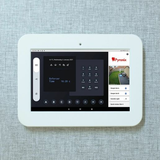 Pyronix-ENF-Front-White.jpg Pyronix Enforcer ENF 9.5" Tablette Android Support mural