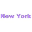 New York_name.stl Wall silhouette - City skyline Set