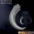 MY THOSAUR RIGHT HORN AANA LaLa 3D PRINTABLE MYTHOSAUR RIGHT HORN - THE MANDALORIAN STAR WARS - HIGHLY DETAILED
