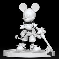 1.jpg Fichier OBJ Mickey Kingdom Hearts・Plan imprimable en 3D à télécharger, Norami3d