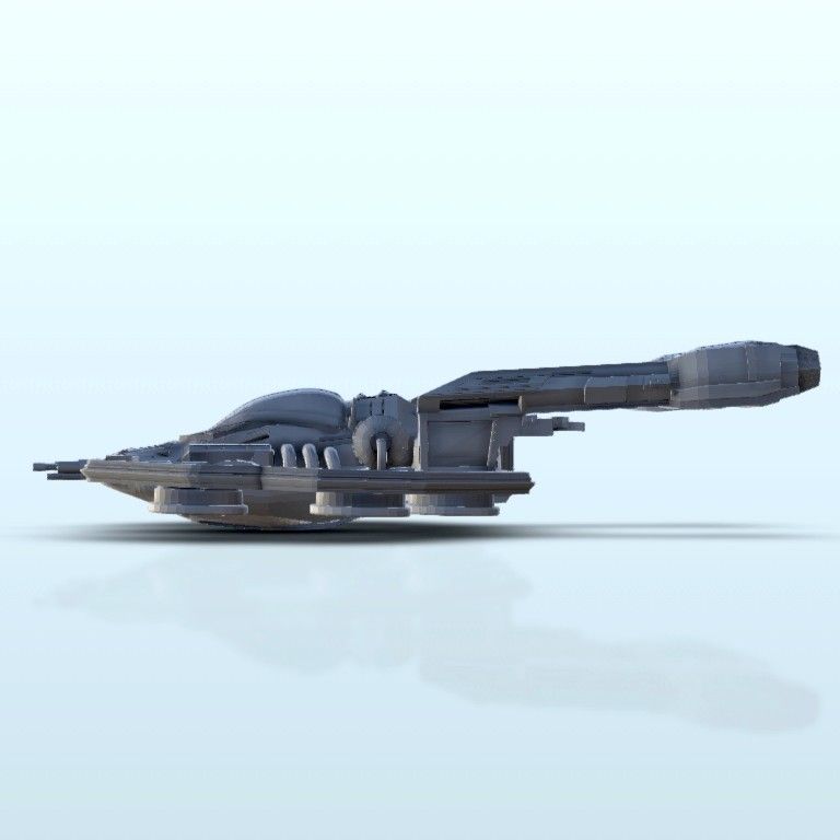 Download STL file Cetos spaceship 19 Battleship Vehicle SF Science