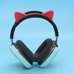 hero-cat-ears-sm.jpg STL-Datei AirPods Max Stirnbänder und Ohrstöpsel kostenlos・3D-druckbares Objekt zum herunterladen
