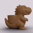 03856.png Cute T-Rex Dinosaur Planter Organizer