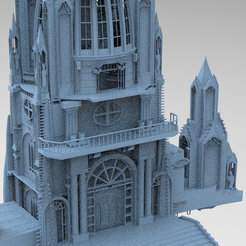 untitled.1937.png OBJ file Fantasy City Tower Halls 1・Design to download and 3D print