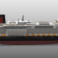 1.jpg MS Queen Anne, Cunard new cruise ship printable model, full hull and waterline