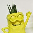 006-2-2.jpg Minion hole waving flower pot planter