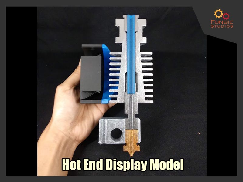 HotEnd_DIsplayModel_FS.JPG Free STL file 3D Printer Hot End Display Model・3D print model to download, FunbieStudios