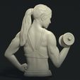 01.jpg Female Bodybuilder Bas Relief 3D Model