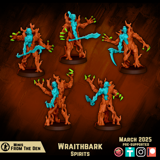 Wraithbark Spirits - MINIS PACK 3D model
